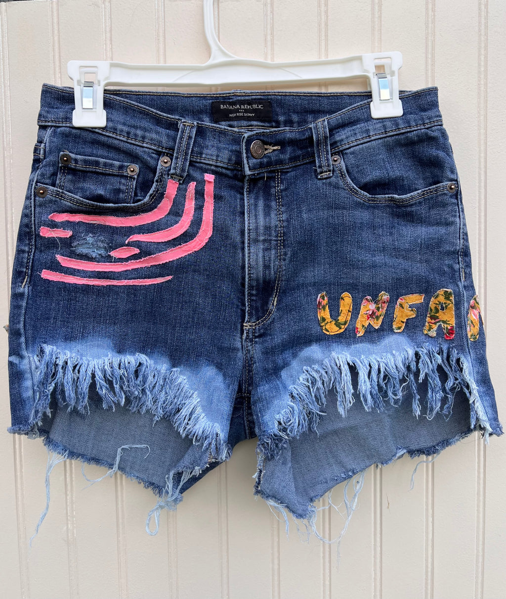Patchwork Jean Shorts