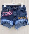 Patchwork Jean Shorts